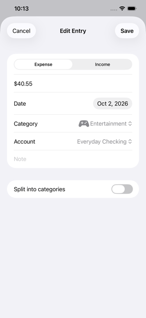 Tally Calendar showing upcoming bills, debt payments, and income on a month grid